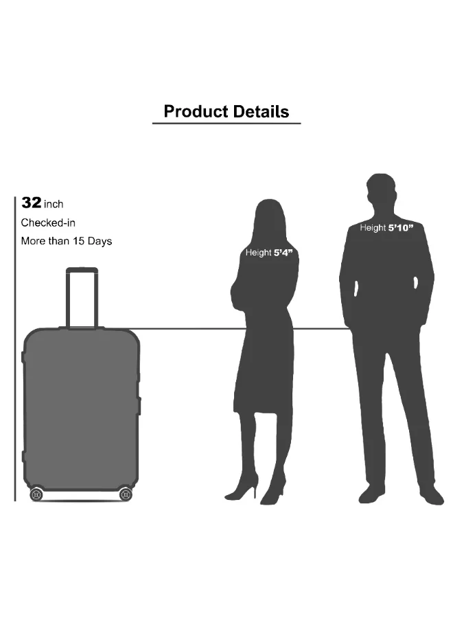 Senator Milk Pink hard case extra large checked luggage trolley for unisex abs lightweight 4 double wheeled suitcase with built in tsa type lock a5123 milk pink  | Best Price UAE